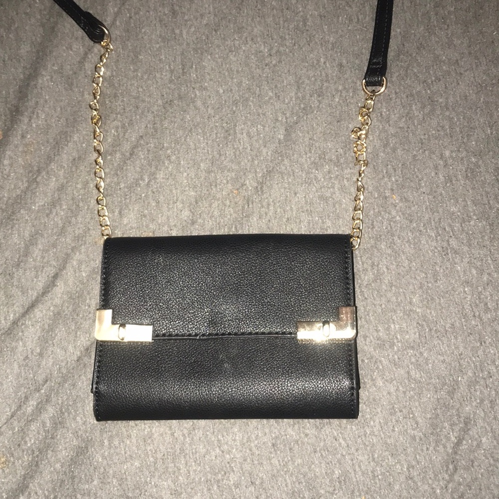 Black cross body bag, used once